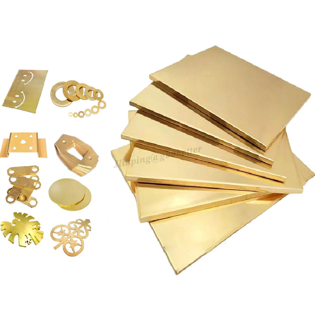 H62 Brass Sheet Plate Solid Metal Panel Board 50x50/100/200mm Thick 0.3mm-6mm