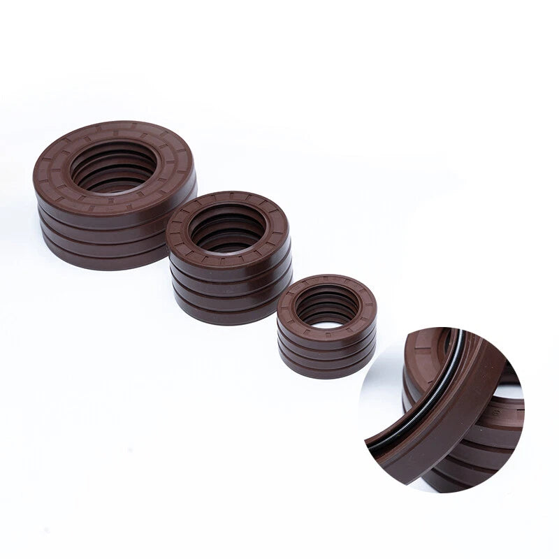 TC Skeleton Oil Seal — Fluorine Rubber Rotary Shaft Lip Seal Ring (Multiple Sizes)