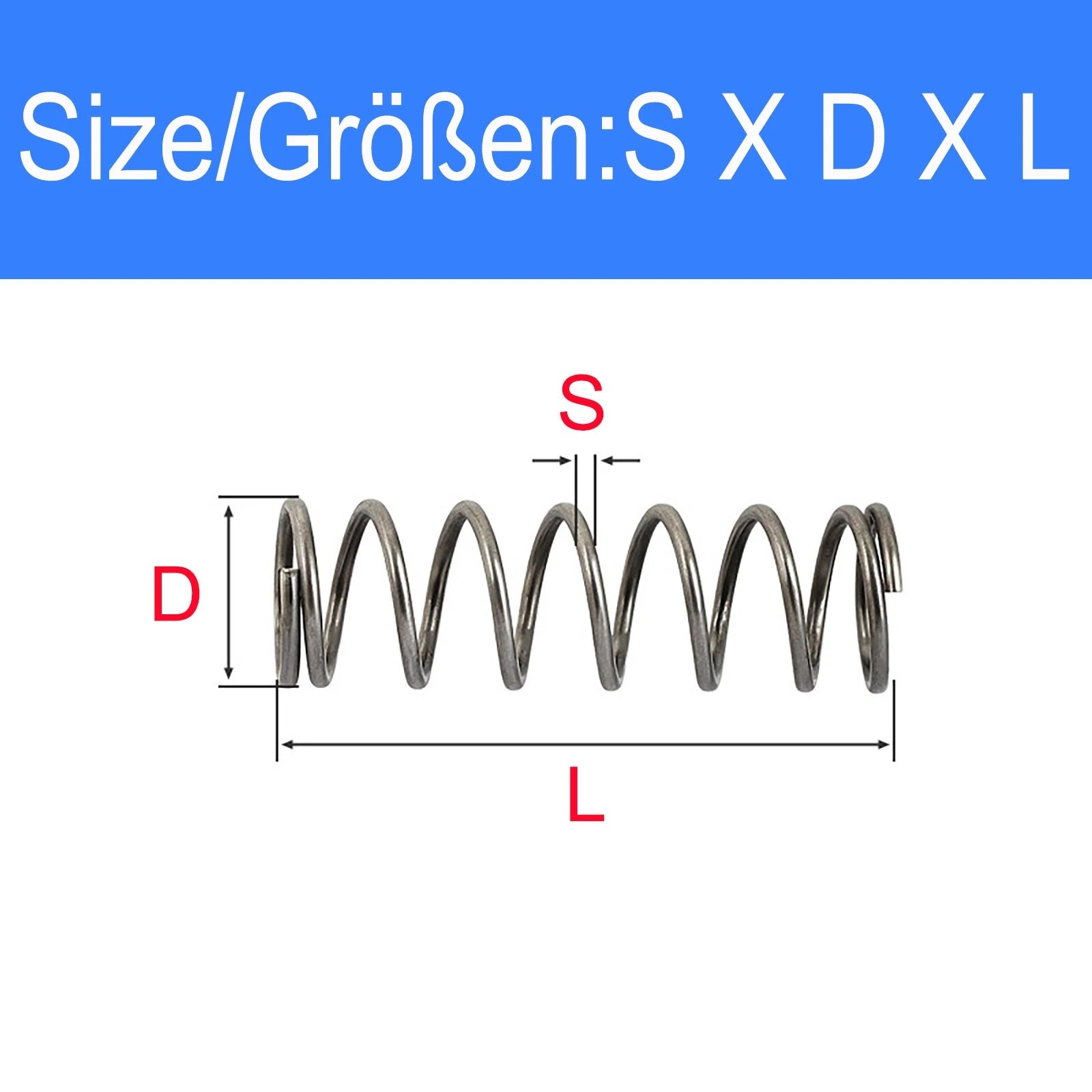 Compression Spring Spring Steel Pressure Coil Spring 0.7mm Wire OD 3-12mm DIY