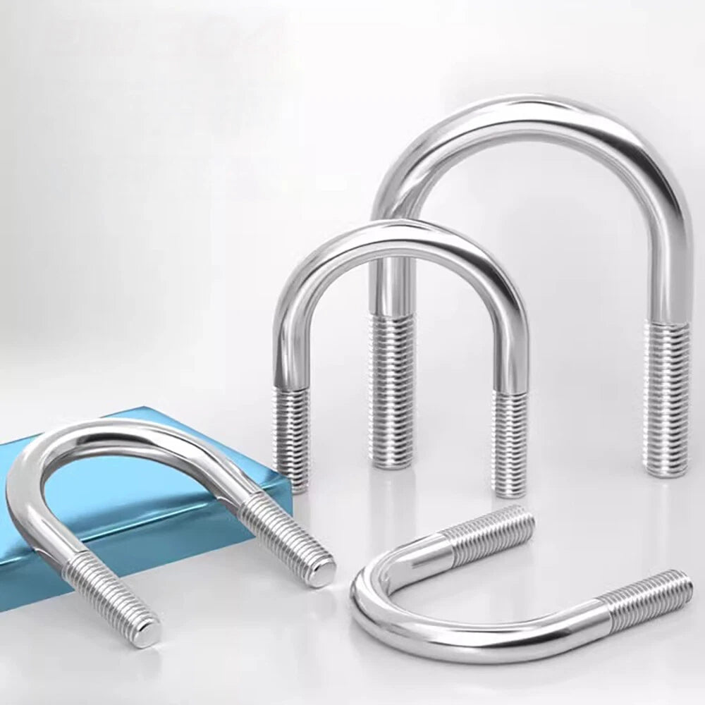 A2 Stainless Steel U - Bolts M6 M8 M10 M12 — Round Bend Pipe Clamp Bolt - HomeDIYer