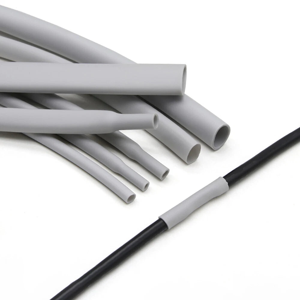Heat Shrink Tubing Grey 2:1 Ratio — Ø1mm to Ø50mm, 1M–10M