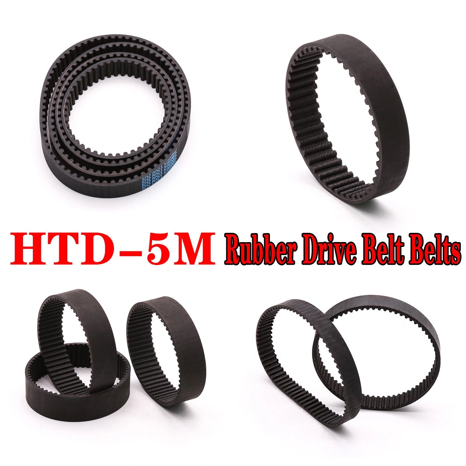 HTD 5M Timing Belt — Closed Loop Rubber Drive Belt, 10mm & 15mm Width