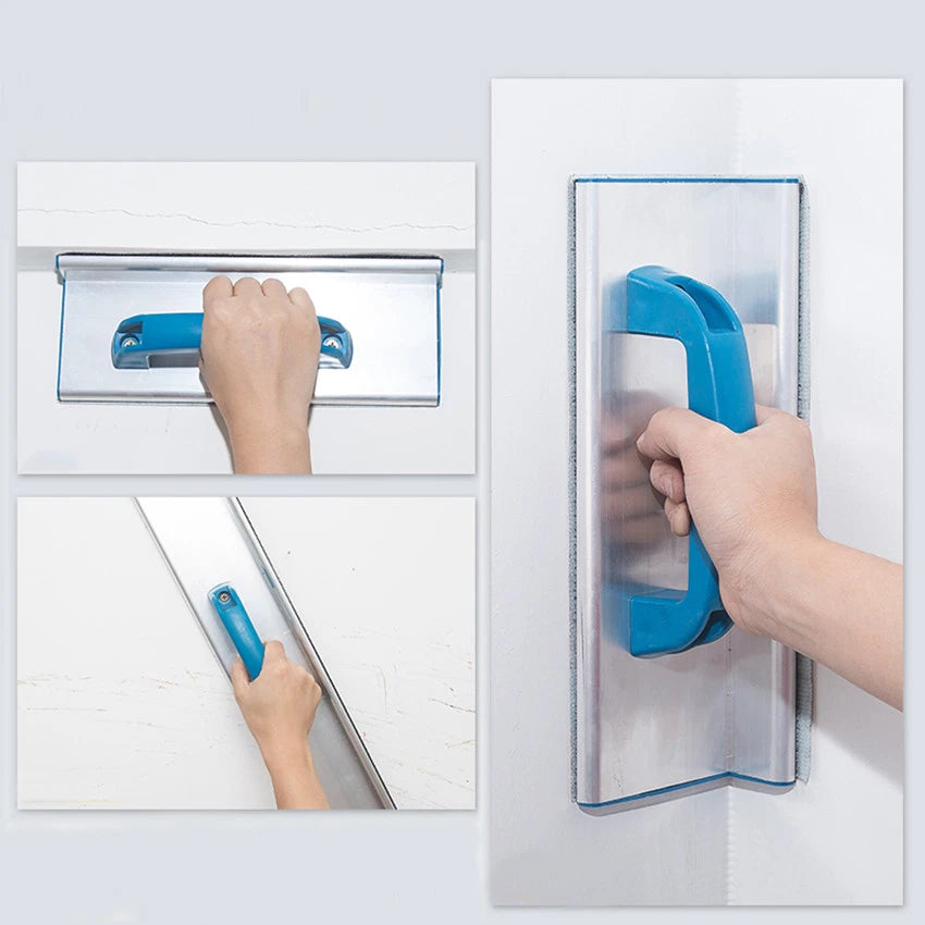Hand‑Held Hook & Loop Corner Sanding Holder with Sheets — 250mm x 90mm for Internal Walls and Wood