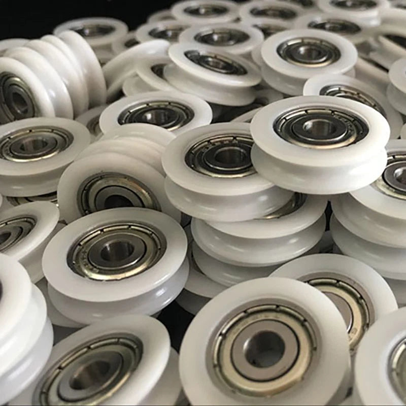 Round U Groove Bearings Guide Plastic-coated Bearing POM Pulley Roller Wheel