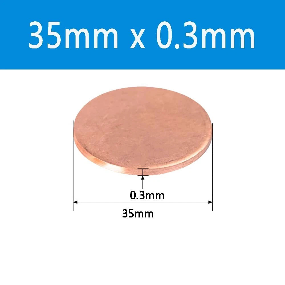 T2 Solid Pure Round Copper Sheet Flat Round Copper Disc Blank Round Metal Sheet