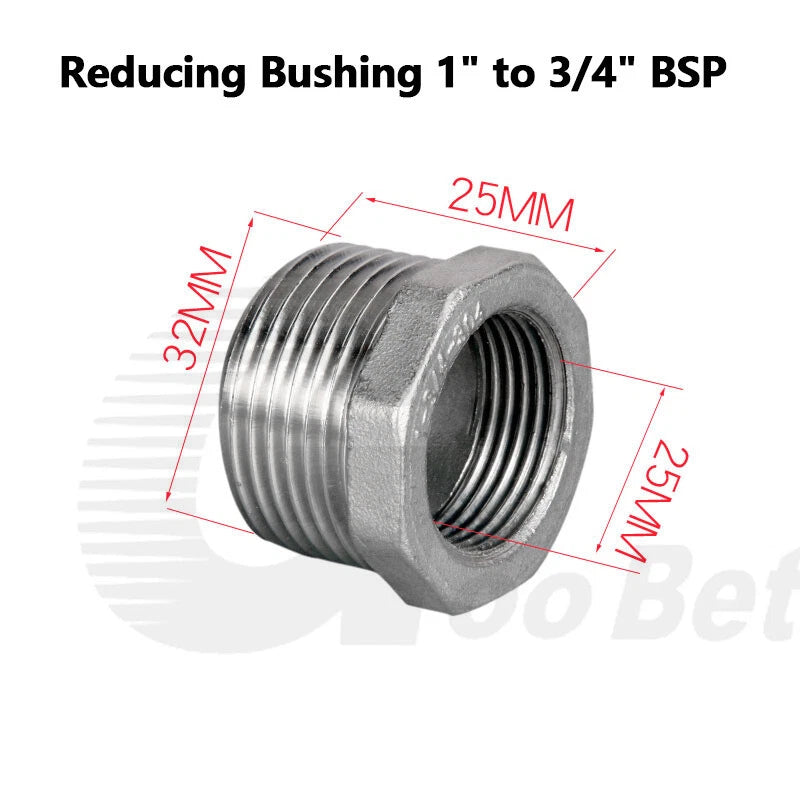 BSP Threaded Stainless Steel Pipe Fittings 304 — Elbow, Tee, Nipple, Socket & More
