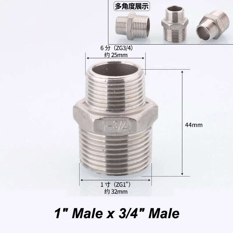 Stainless Steel 90° Elbow BSP Pipe Fittings — Female & Male Reducing Adapters