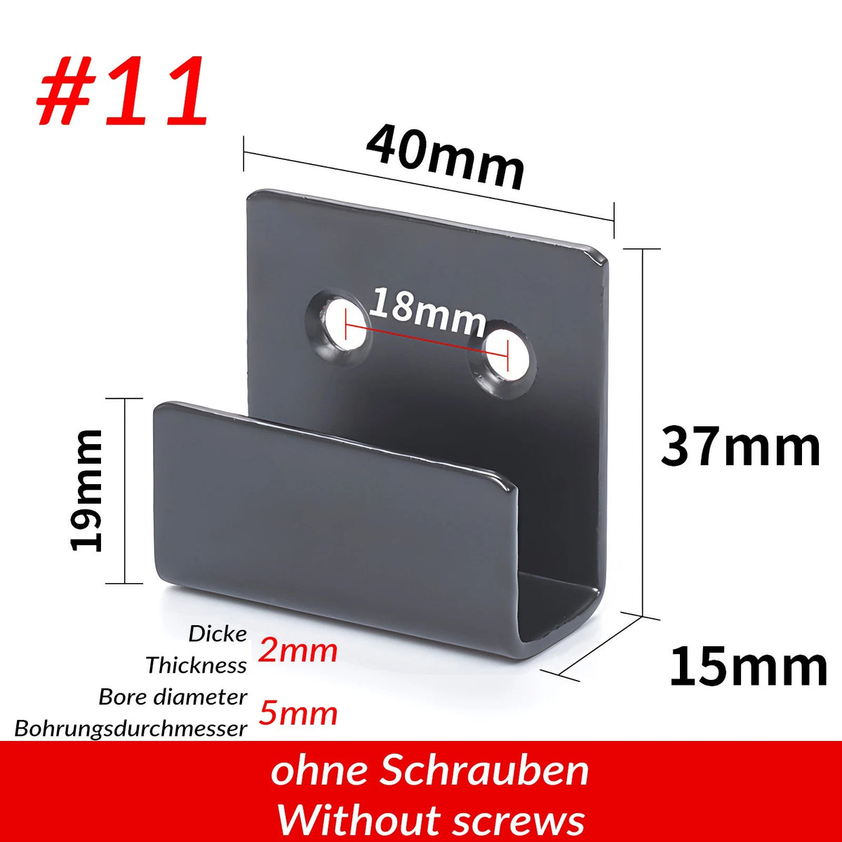 U Shaped Brackets Flat Hooks Stainless Hooks Ceramic Tile Display Bracket