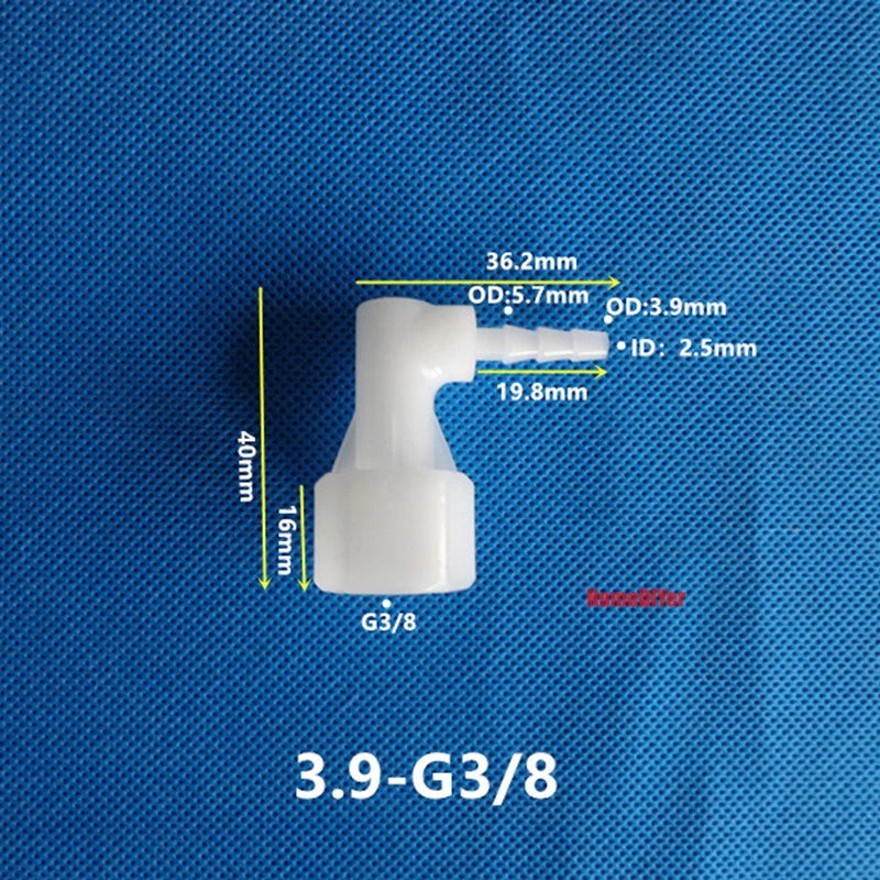 90° Elbow Plastic Female Thread Barbed Connectors Pipe Hose Water Reducer Joiner