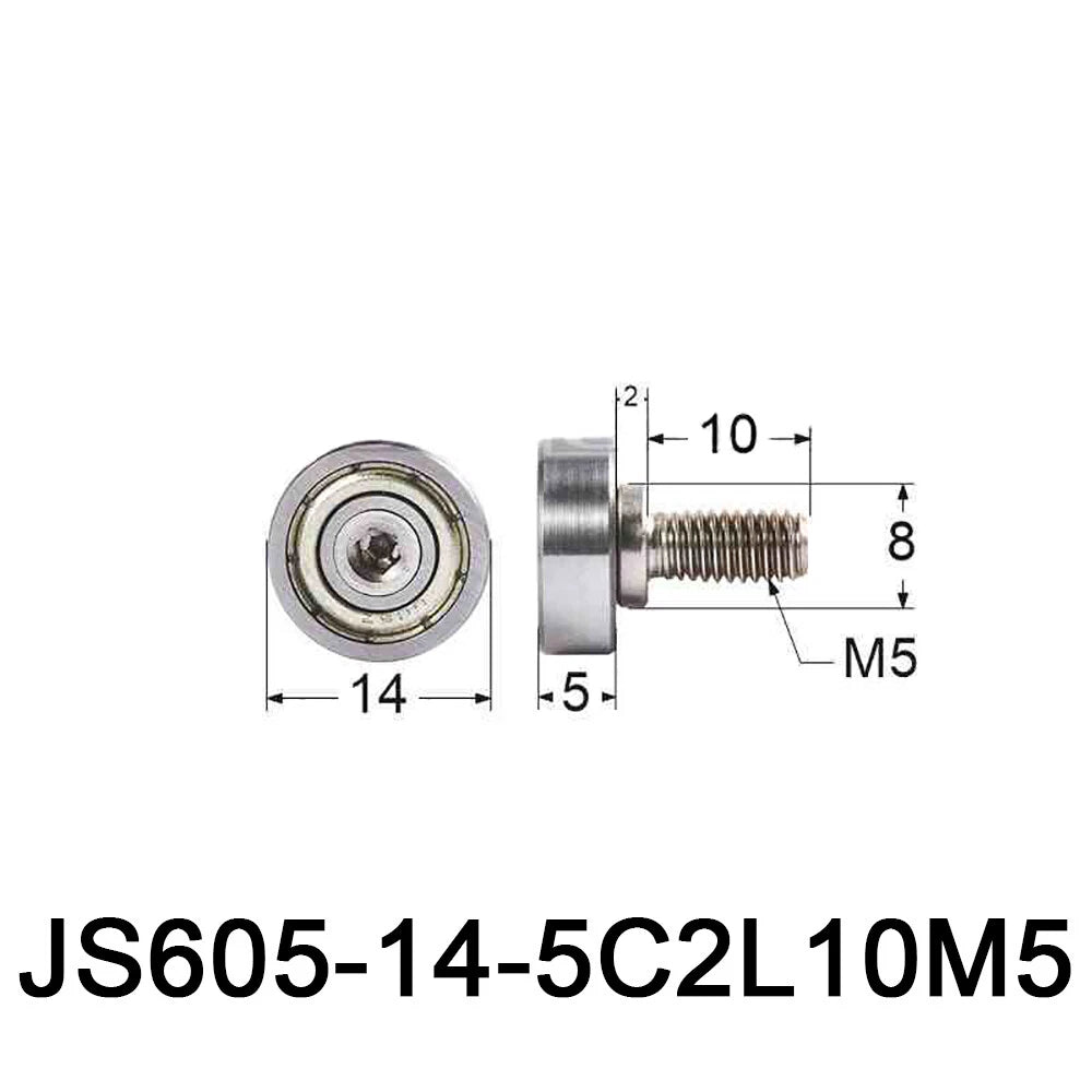 NTBG 7-52mm Metal Ball Bearing Pulley Flat Roller Guiding Wheel M3-M10 Threaded