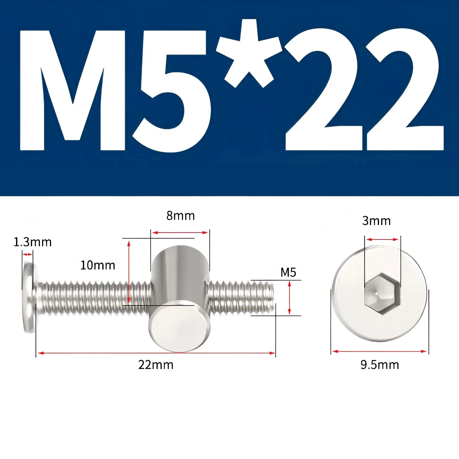 M4 M5 M6 M8 304 Stainless Steel Furniture Connecting Bolts with Barrel Nuts