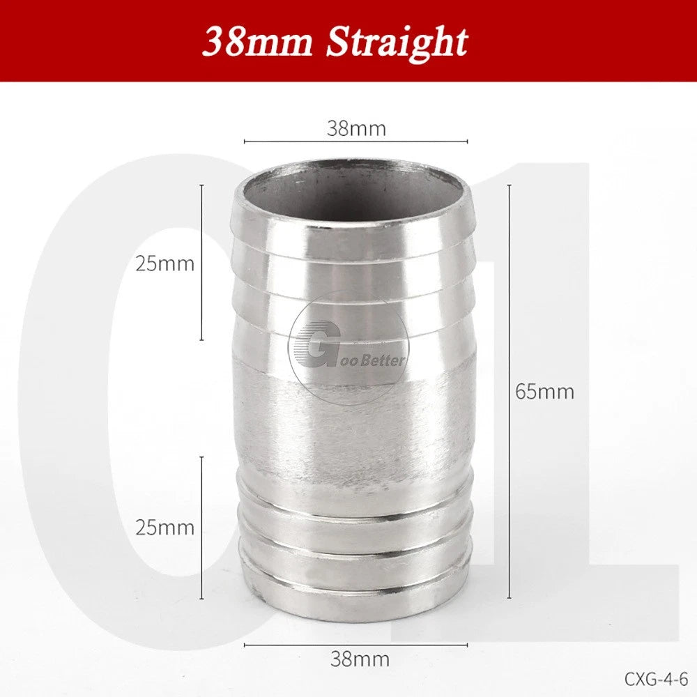 A2 Stainless Steel 8-41mm Barbed Hose Connector,Hosetail Pipe Air Water Oil Fuel