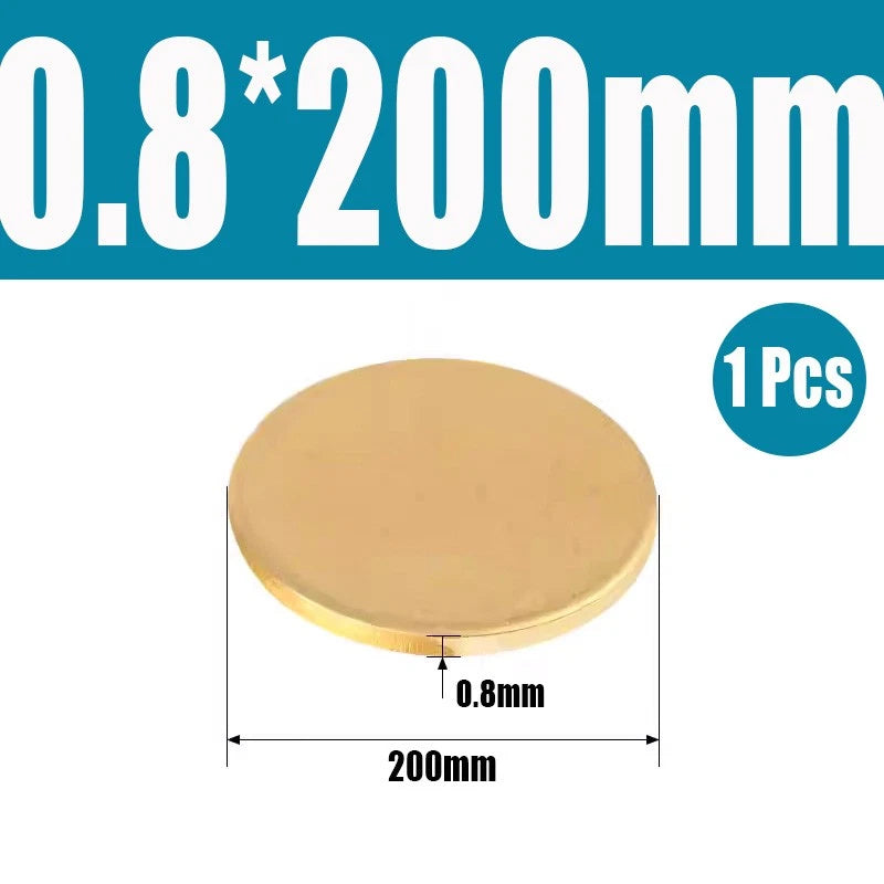 Thick 0.5mm-6mm Solid Brass Discs Blanks Discs Ø 20mm-300mm Metal Round Sheets