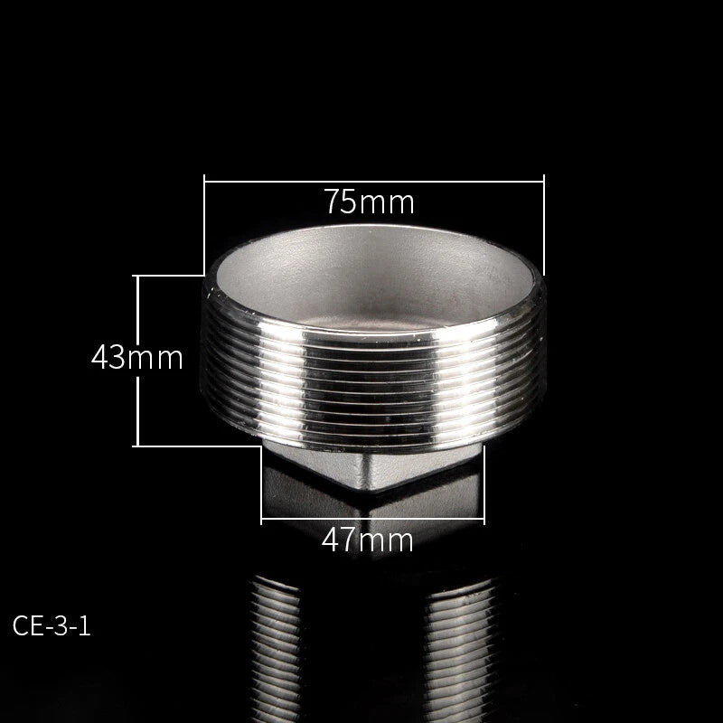 304 Stainless Steel BSP Pipe Plug & Cap Fittings — Male Plugs & Female Blanking Caps
