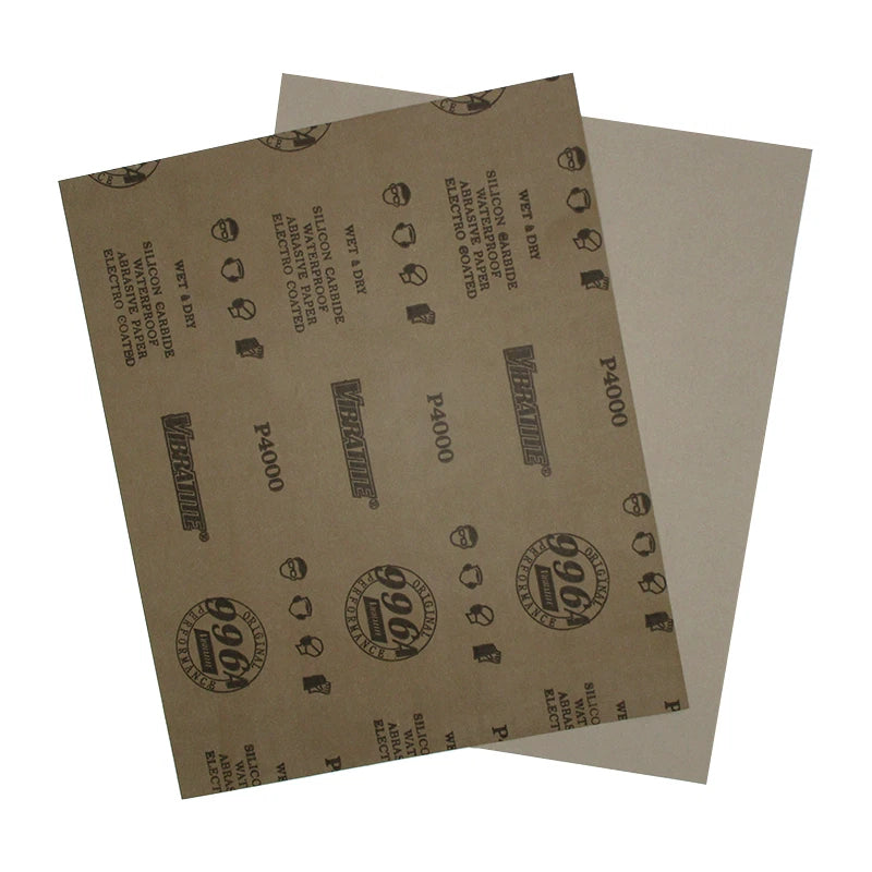 A4 Silicon Carbide Wet & Dry Sandpaper — P60 to P10000 Grit 230x280mm Sheets for Wood Metal Auto