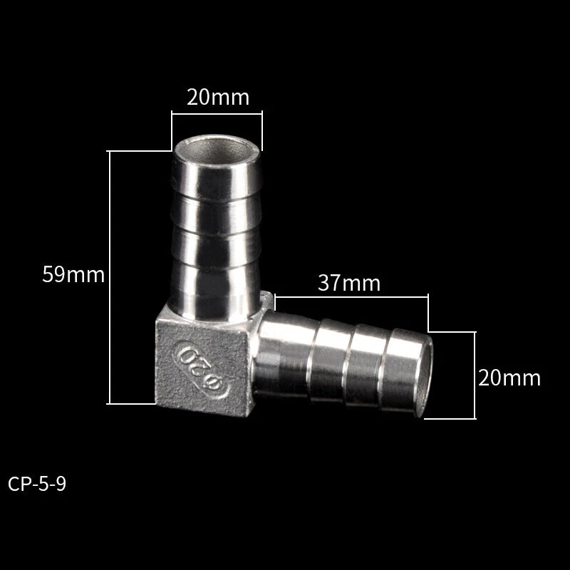 Stainless Steel Barb Hose Fittings — Straight, Elbow, Tee, Y-Piece & Cross