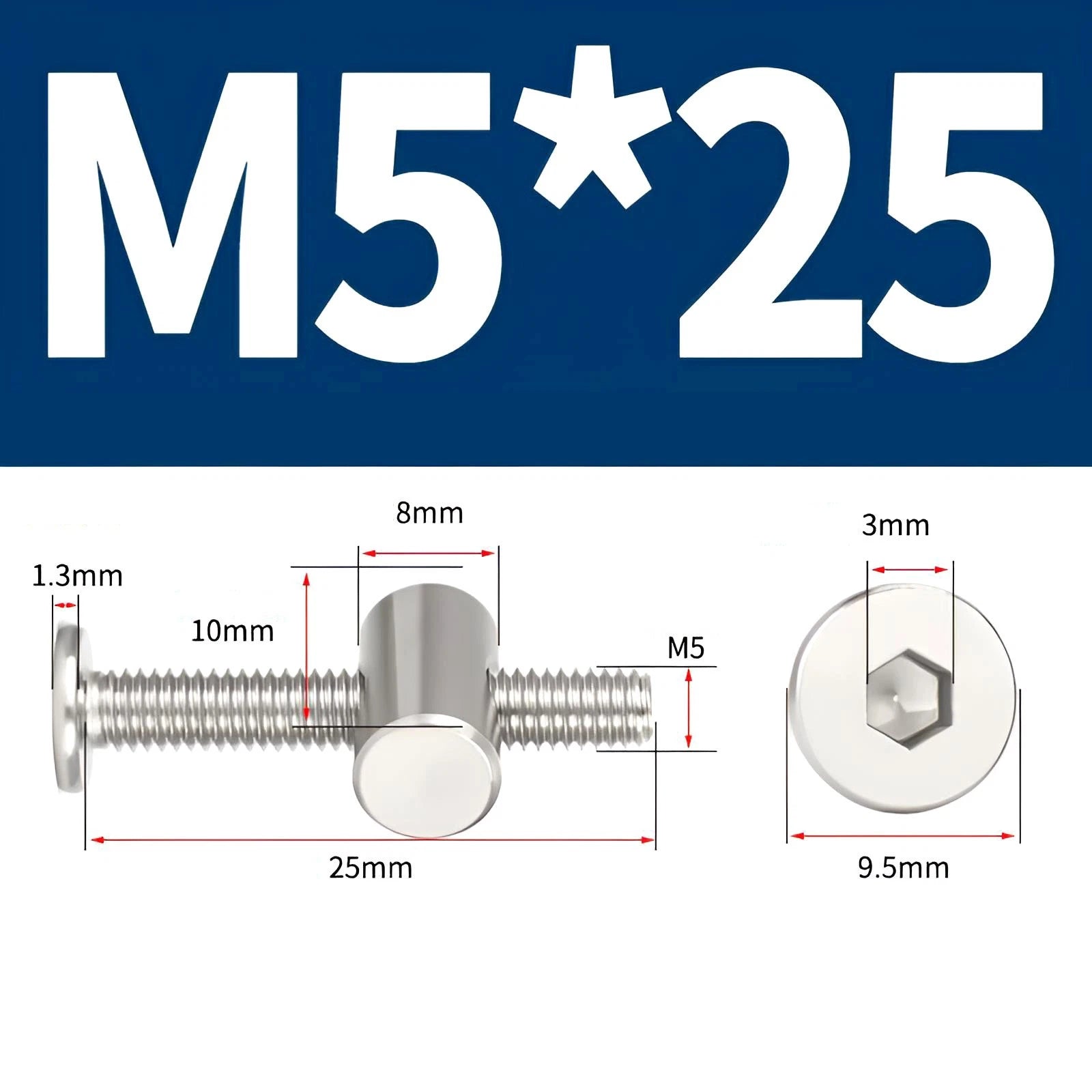 M4 M5 M6 M8 304 Stainless Steel Furniture Connecting Bolts with Barrel Nuts