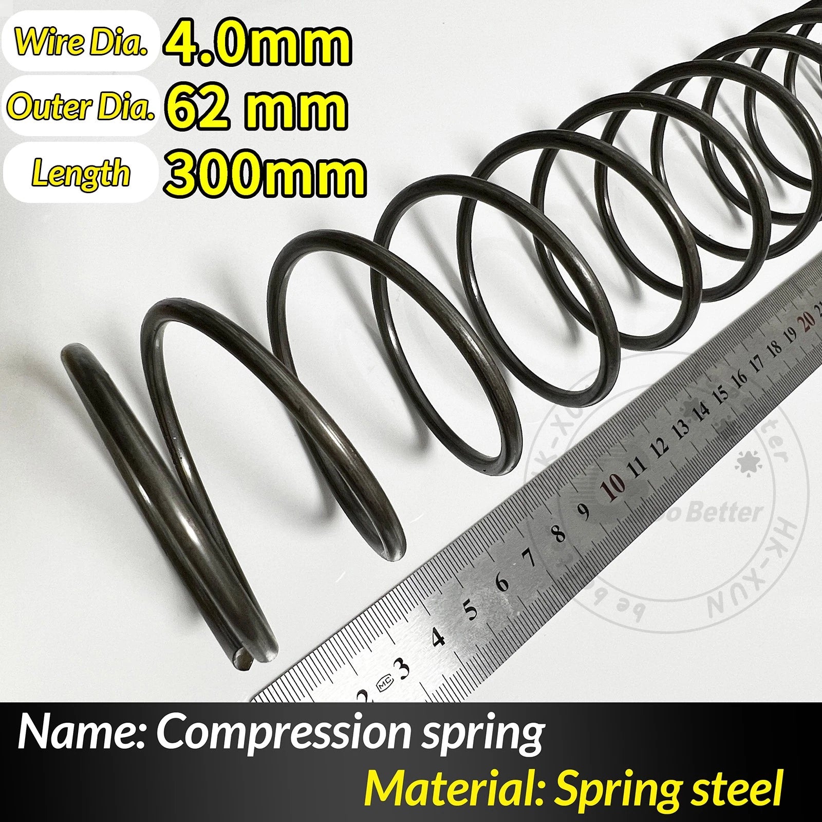 Compression Spring Pressure Springs, Wire Dia 4-5mm, OD 20-80mm, Length 300mm