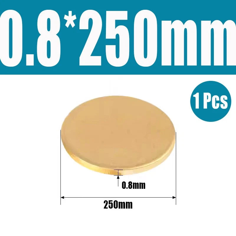 Thick 0.5mm-6mm Solid Brass Discs Blanks Discs Ø 20mm-300mm Metal Round Sheets