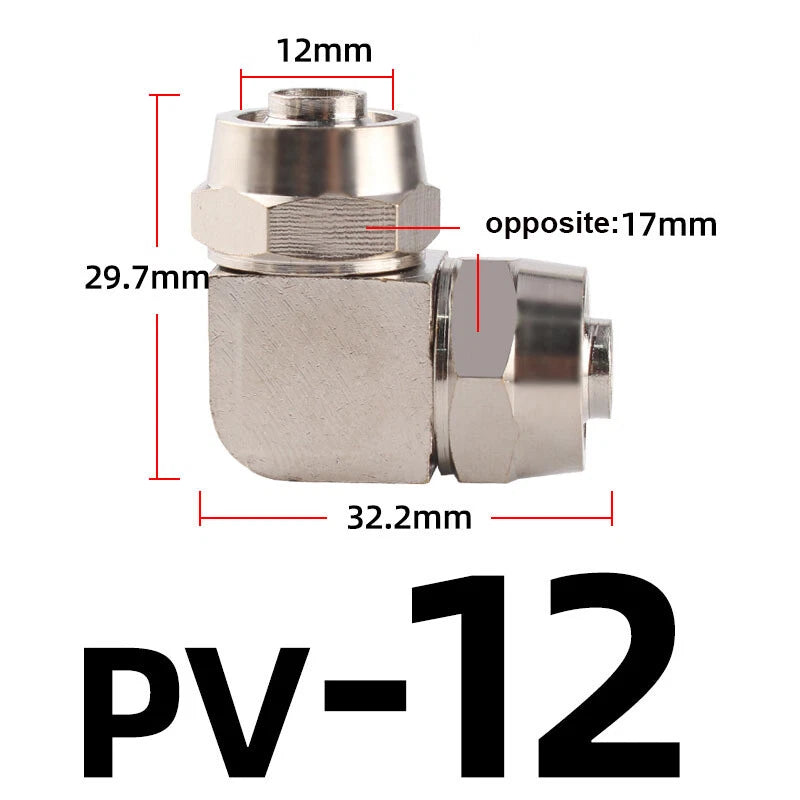 Pneumatic Push-In Elbow Fittings — Equal & Reducing Elbow Connectors for Air & Water Hose