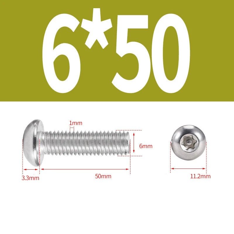 M5 M6 A2 Stainless Pan Head Torx Pin Security Machine Screws | Anti - Vandal Bolts - HomeDIYer