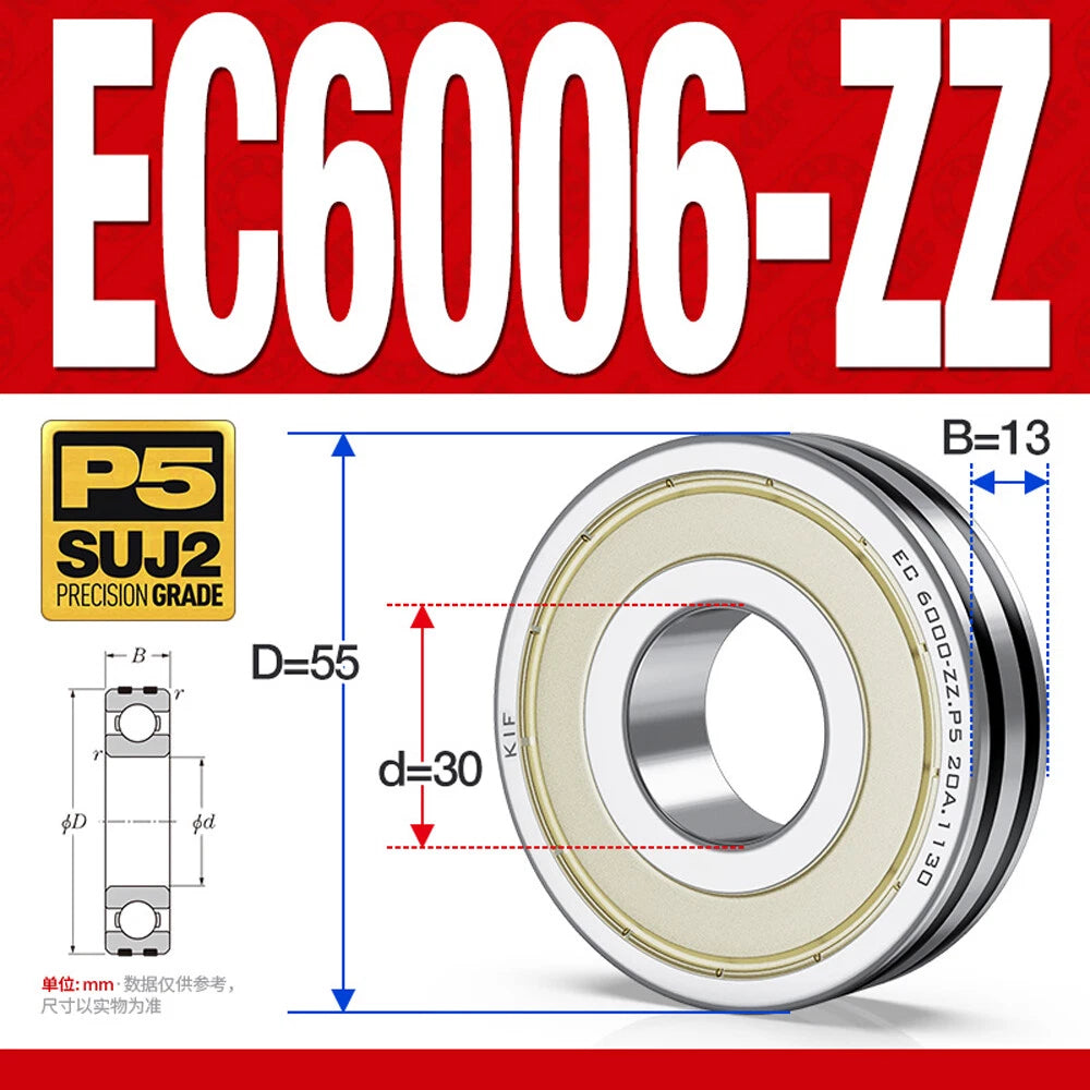 Non-Slip Ball Bearings EC6000/EC6200 Series High Speed Bearings 6000 6201~6206ZZ