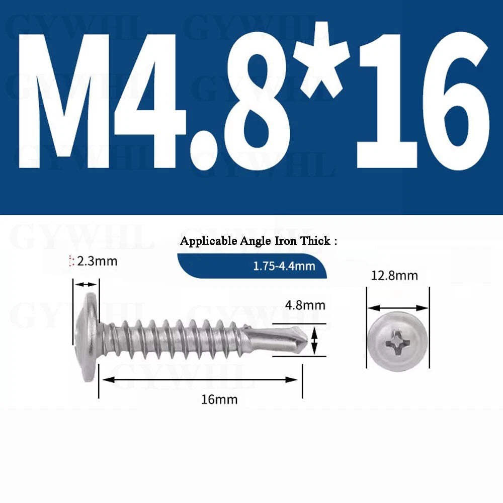 M4.2 M4.8 Self Drilling Wafer Head Screws – Steel & Stainless for Sheet Metal