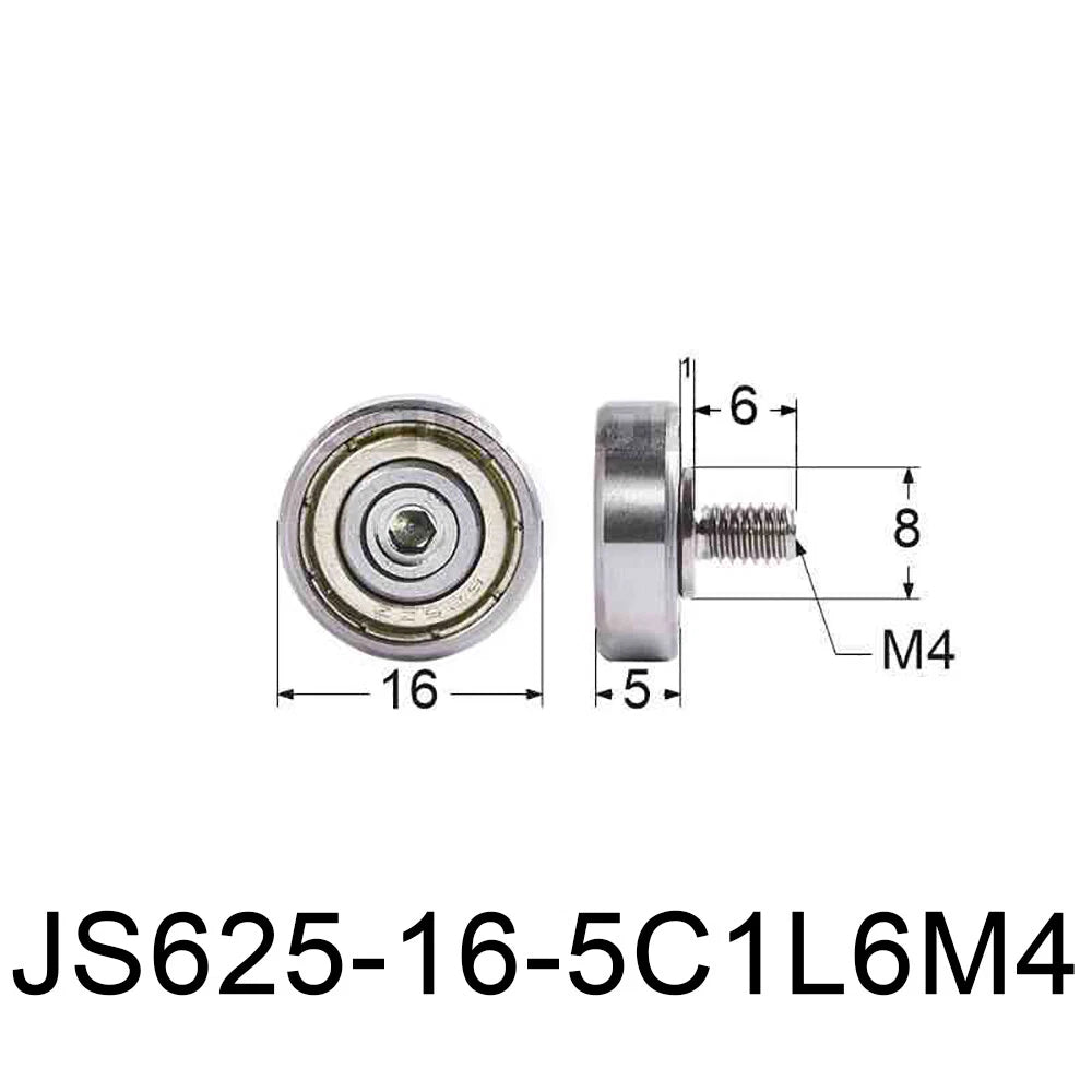 NTBG 7-52mm Metal Ball Bearing Pulley Flat Roller Guiding Wheel M3-M10 Threaded