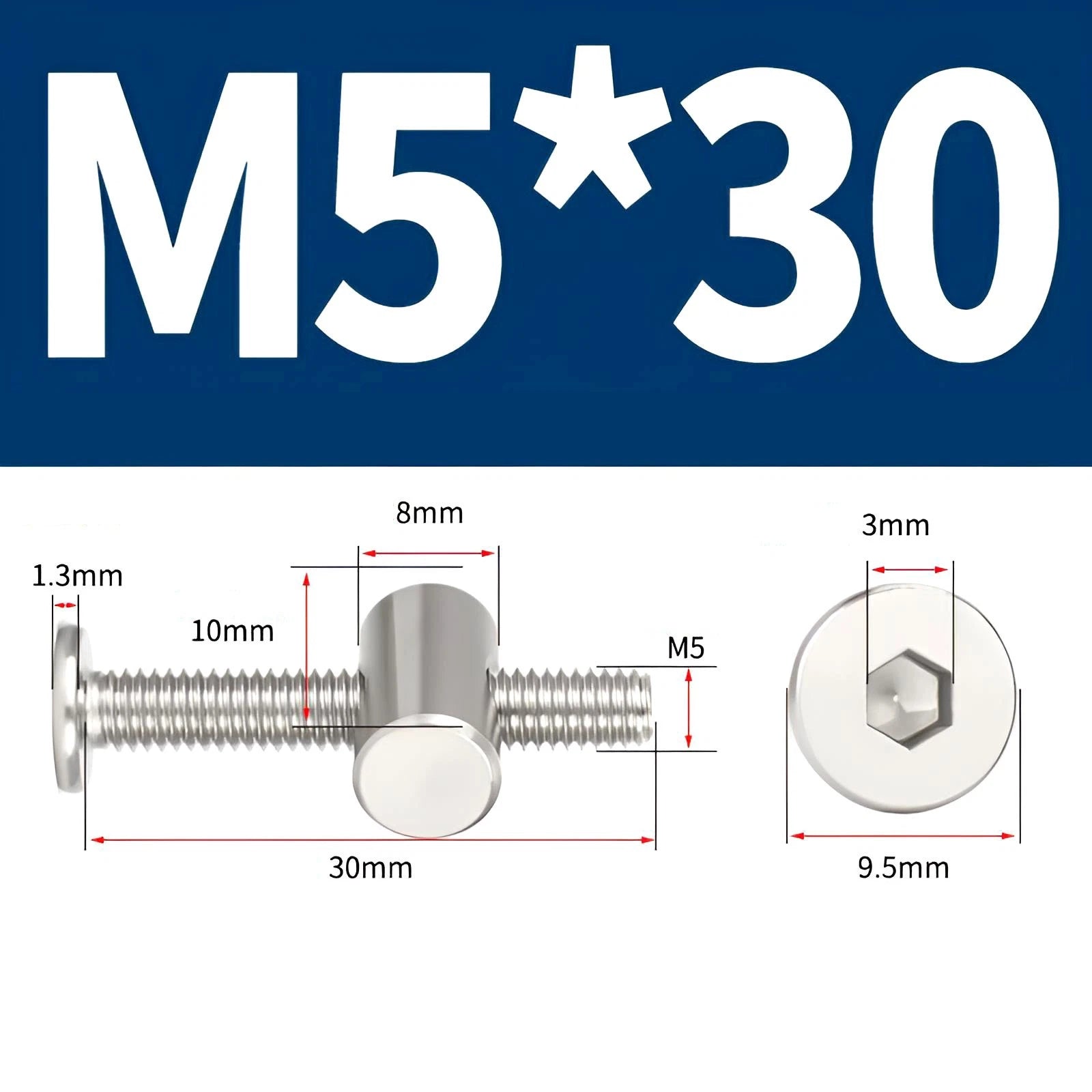 M4 M5 M6 M8 304 Stainless Steel Furniture Connecting Bolts with Barrel Nuts