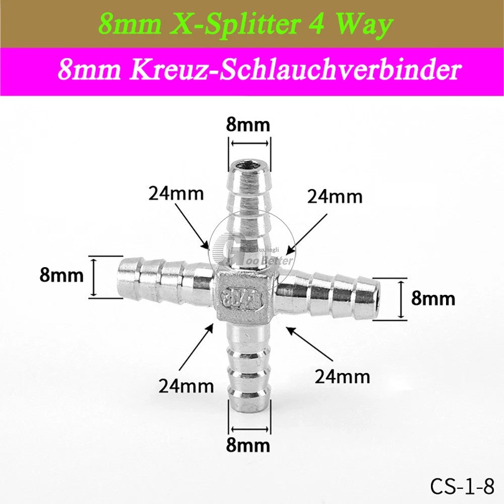 A2 Stainless Steel 8-41mm Barbed Hose Connector,Hosetail Pipe Air Water Oil Fuel
