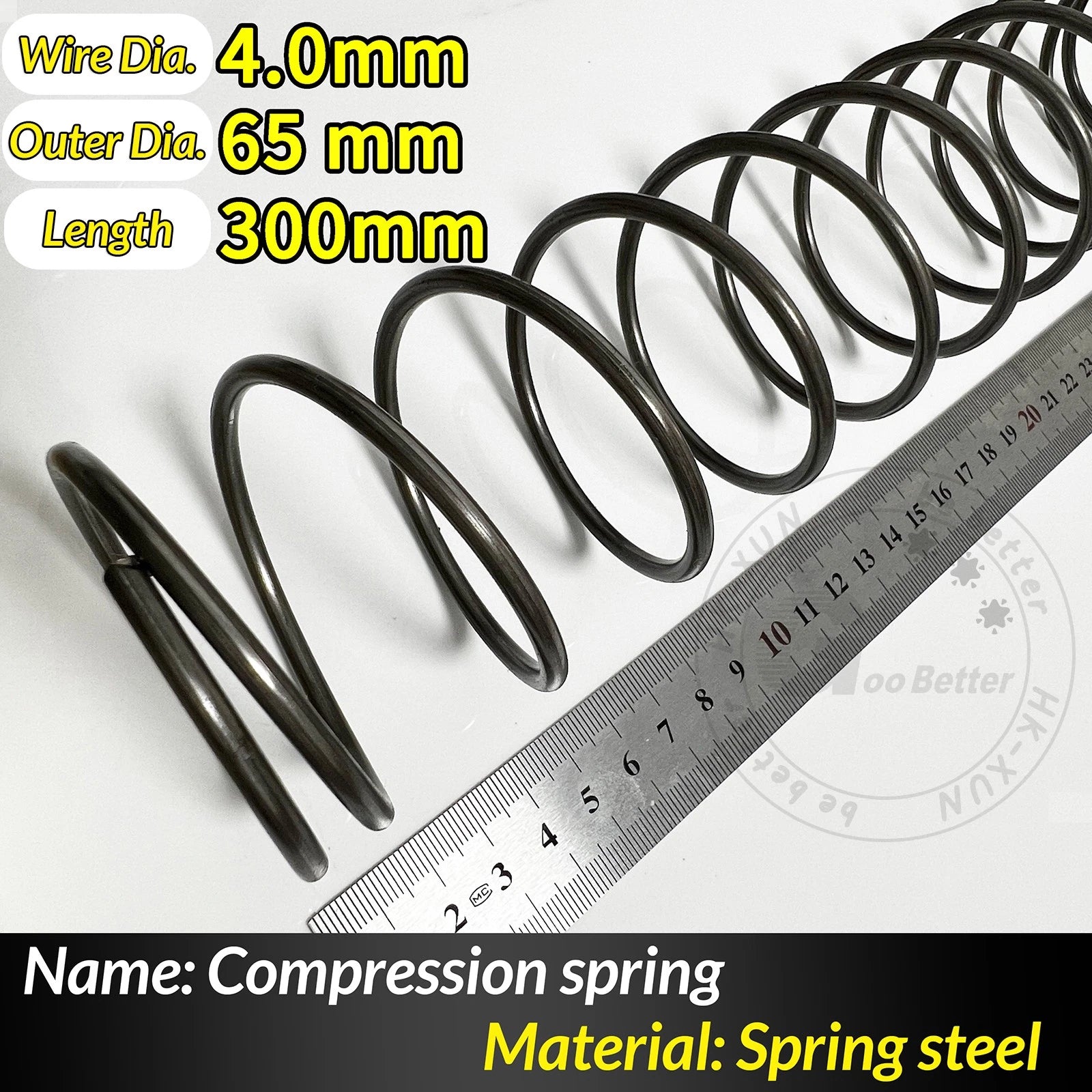 Compression Spring Pressure Springs, Wire Dia 4-5mm, OD 20-80mm, Length 300mm