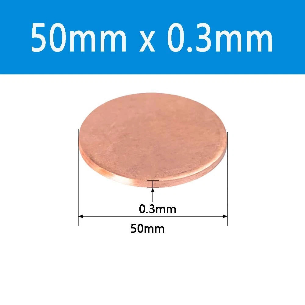 T2 Solid Pure Round Copper Sheet Flat Round Copper Disc Blank Round Metal Sheet