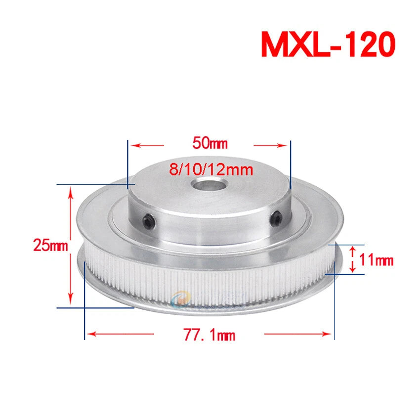 MXL 14-160Teeth Timing Belt Pulleys Pitch 2.032mm With Step For 10mm Width Belt