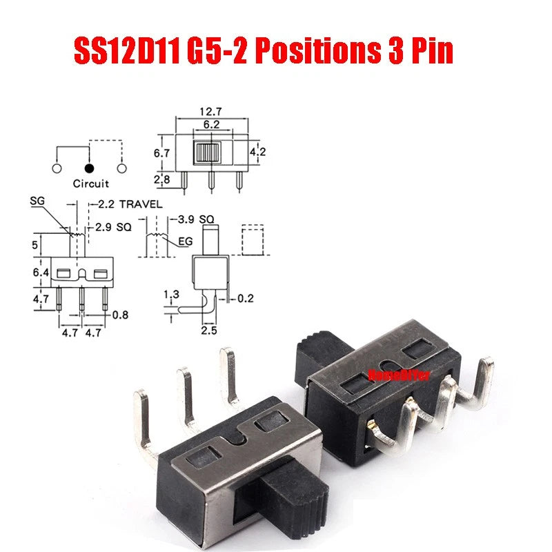 Miniature Slide Switch SS SK Series — 2/3 Position, 3–8 Pin Toggle Switches