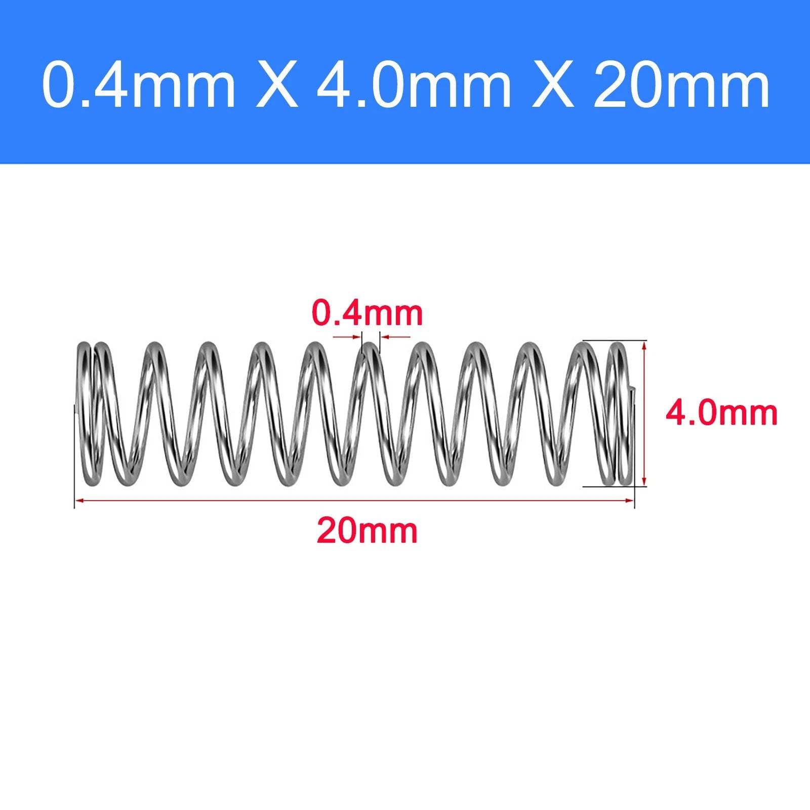 Micro Compression Spring Stainless Steel 0.4mm Wire Small Tiny Miniature Repair
