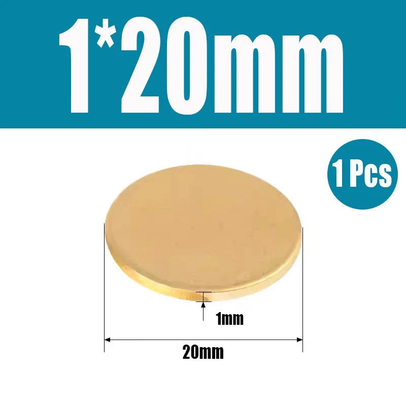 Thick 0.5mm-6mm Solid Brass Discs Blanks Discs Ø 20mm-300mm Metal Round Sheets