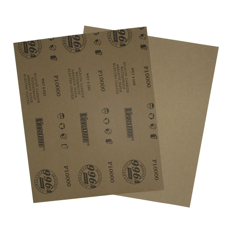 A4 Silicon Carbide Wet & Dry Sandpaper — P60 to P10000 Grit 230x280mm Sheets for Wood Metal Auto
