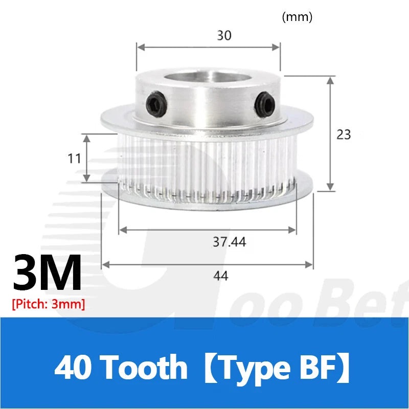 3M 10mm Timing Belt Drive Pulley 3mm Pitch 15 - 50 Tooth Without Hub 4-20mm Bore