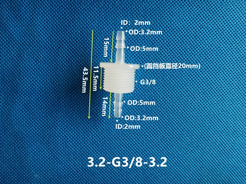 Metric Plastic Striaght Bulkhead Fitting Hose Barb Connector Inch Tube Adapter