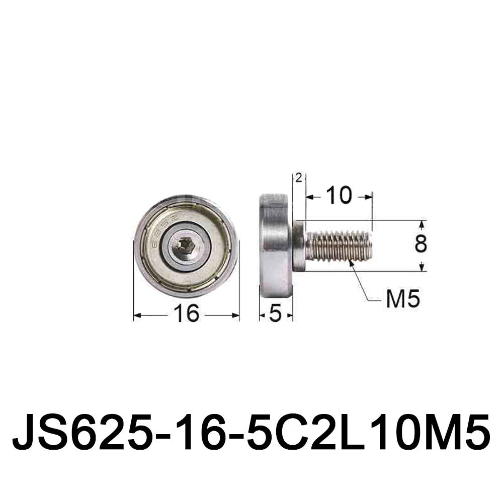 NTBG 7-52mm Metal Ball Bearing Pulley Flat Roller Guiding Wheel M3-M10 Threaded