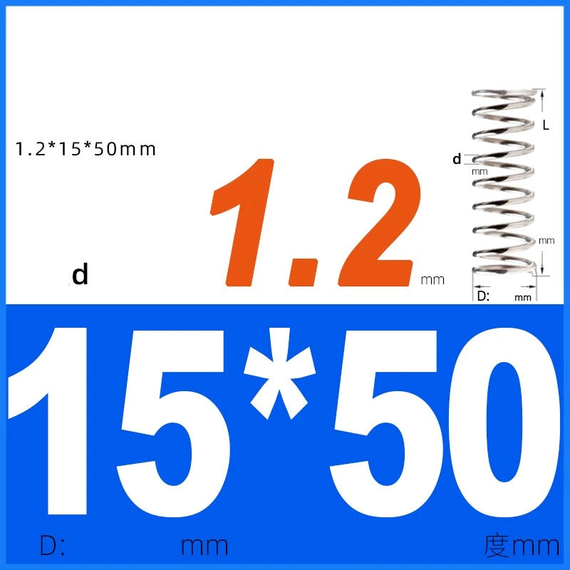 Compression Spring 1.2mm Wire Dia 14mm - 20mm OD Small Pressure Springs