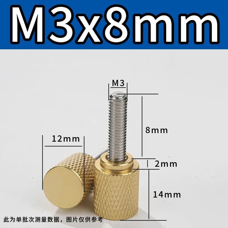M3 Knurled Thumb Screws – Colored Anodized Aluminum, 6mm to 100mm, 10 Colors - HomeDIYer
