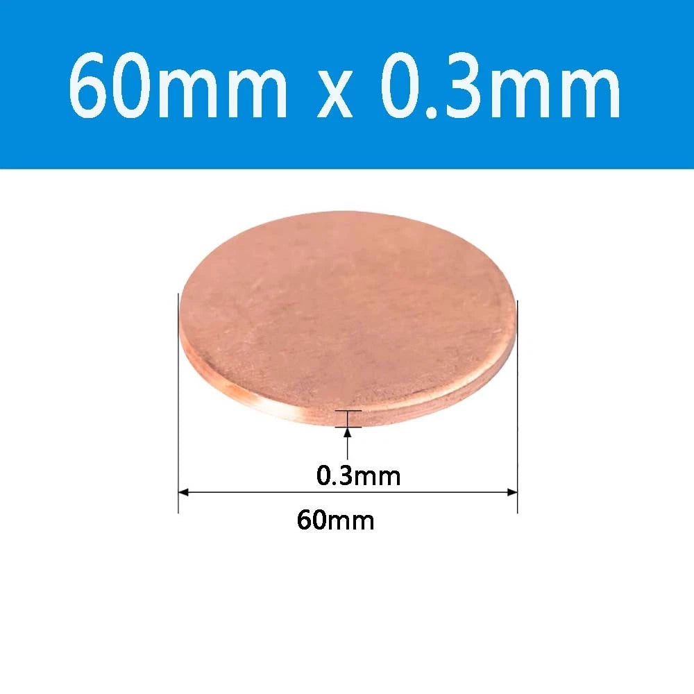 T2 Solid Pure Round Copper Sheet Flat Round Copper Disc Blank Round Metal Sheet