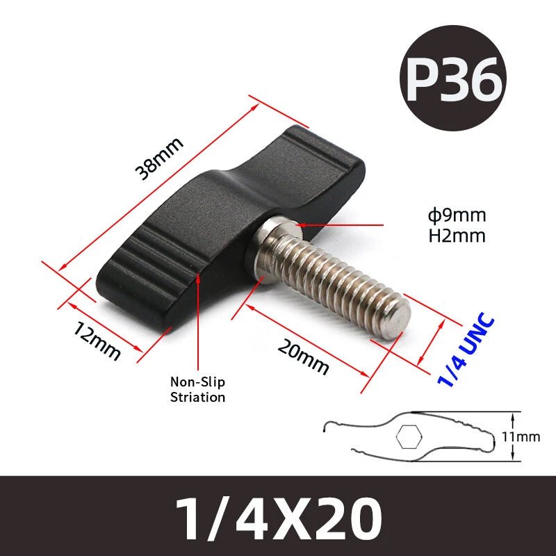 UNC 3/8" & 1/4" Wing Thumb Screws – Single & Double Wing T - Type, Aluminum & Stainless Steel - HomeDIYer