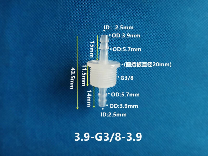 Metric Plastic Striaght Bulkhead Fitting Hose Barb Connector Inch Tube Adapter