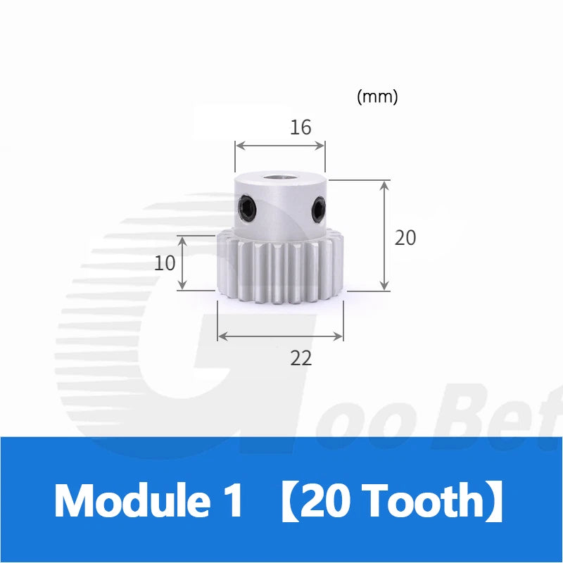 Module 0.5/1/1.5 Precision Spur Gear Aluminium 12-60 Tooth Motor Pinion with Hub