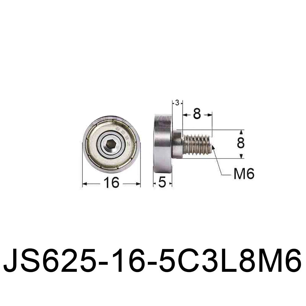 NTBG 7-52mm Metal Ball Bearing Pulley Flat Roller Guiding Wheel M3-M10 Threaded