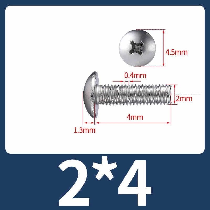 M2–M8 Stainless Steel Phillips Truss Head Machine Screws | 201 / 304 / 316 - HomeDIYer