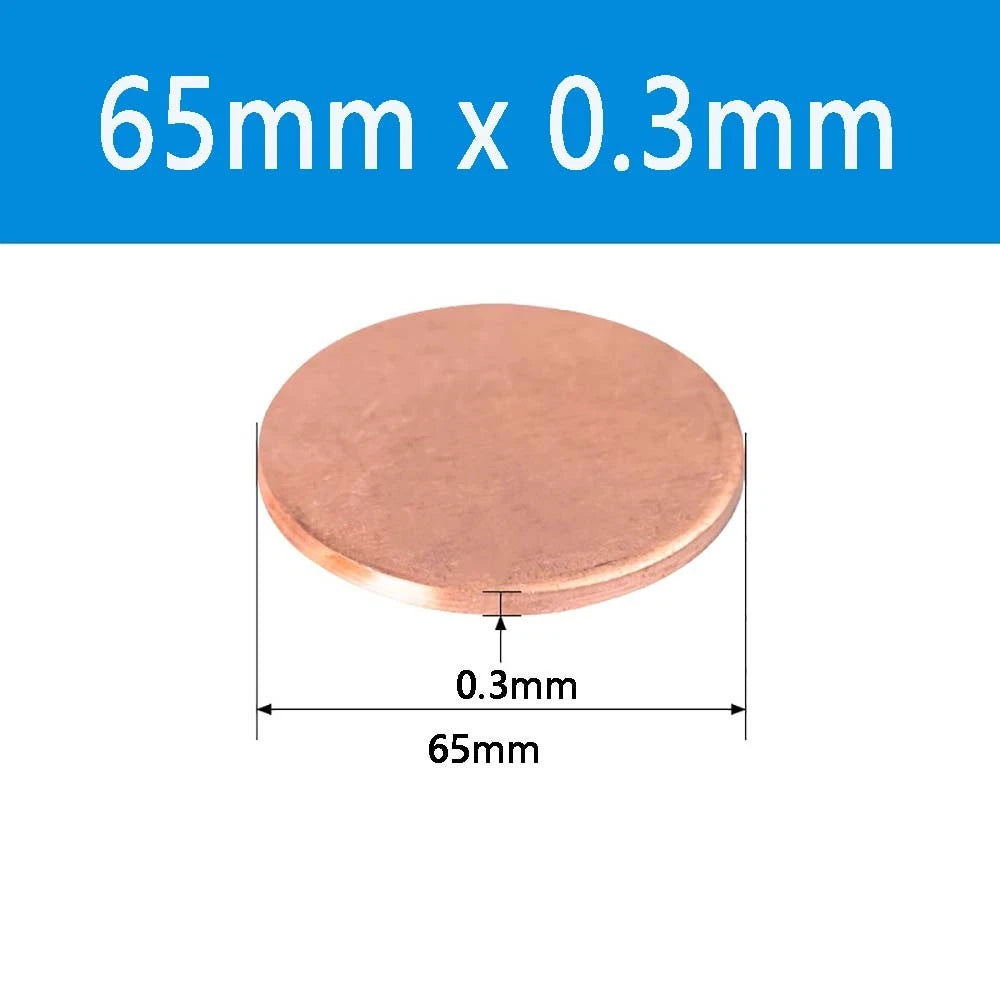 T2 Solid Pure Round Copper Sheet Flat Round Copper Disc Blank Round Metal Sheet