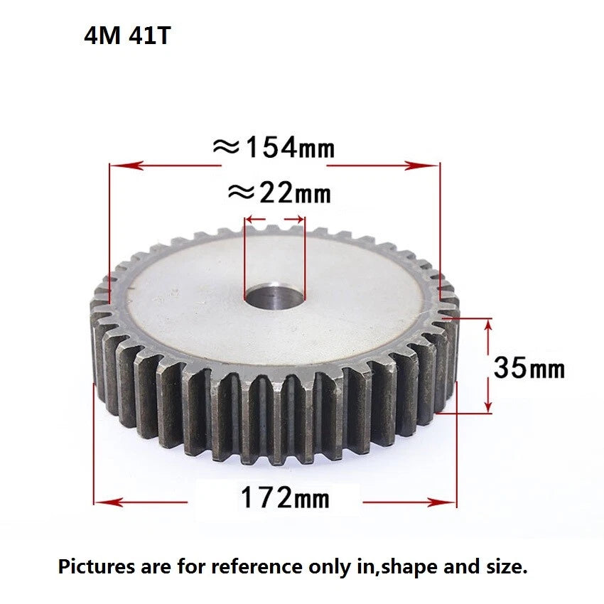 45# Steel 4Mod 10T-80T Spur Gears Thickness 35mm Motor Pinion Transmission Gear